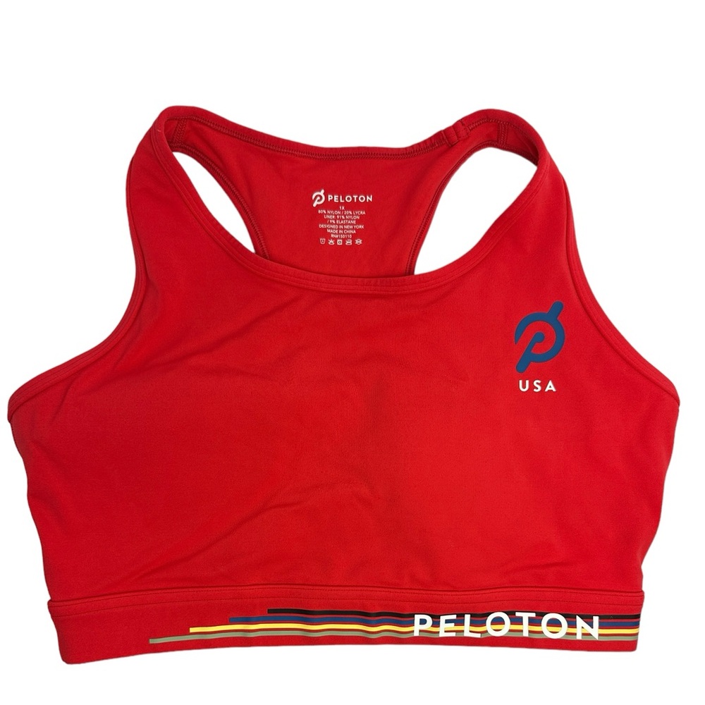Peloton USA Sports Bra 1x Salmon